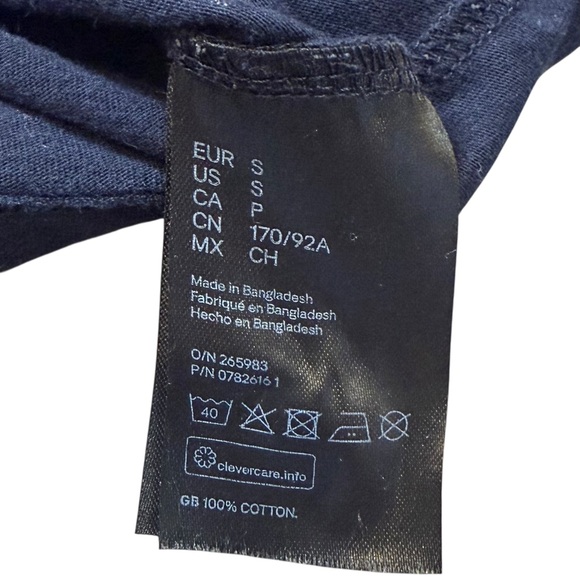 10/$25🦋 H&M Navy & White Palm Tree Print Pocket Tee - Size Small - Picture 9 of 15